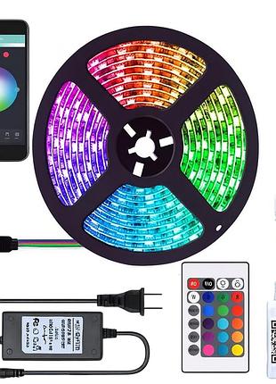 Led лента от сети, 5м + пульт и блок питания
