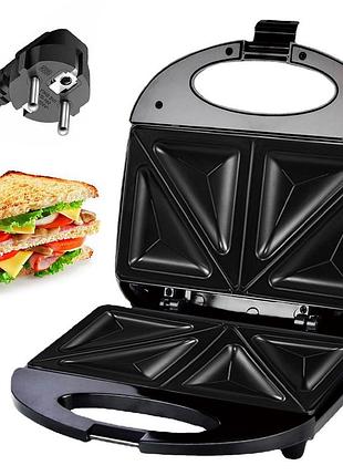 Электрическая сэндвичница с антипригарным покрытием, 700вт, sk-bbq-839