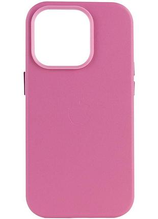 Кожаный чехол leather case (aa plus) with magsafe для apple iphone 13 pro (6.1") pollen