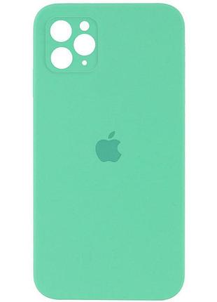 Чехол silicone case square full camera protective (aa) для apple iphone 11 pro (5.8") зеленый / spearmint