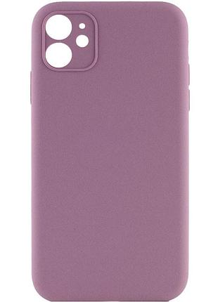 Чохол silicone case full camera protective (aa) no logo для apple iphone 12 (6.1") ліловий / lilac pride