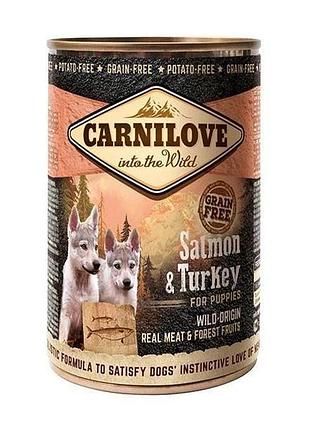 Carnilove вологий корм для цуценят з лососем та індичкою 400г