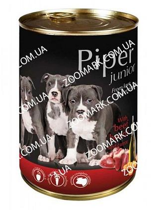 Dn piper junior dog з яловичим серцем і морквою 400г