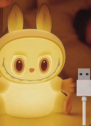 Силіконовий нічник акумуляторний лабубу, від usb