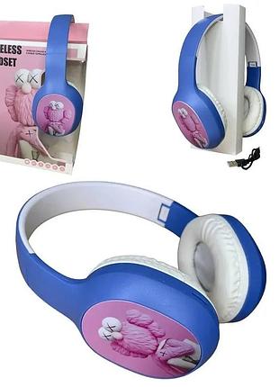 Бездротові навушники bluetooth uk- kt48, сині