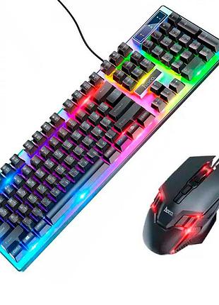 Набор проводная клавиатура и мышь с подсветкой, от usb, gm18 luminous