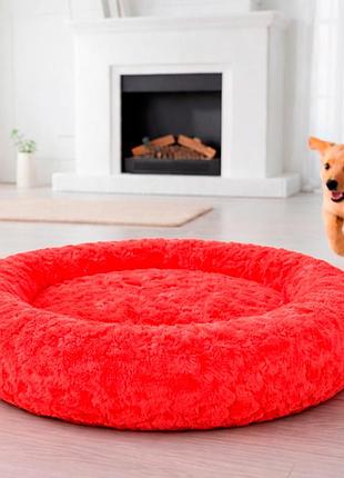 М'яка лежанка для собак та кішок 55×50 см, pet choice, червоний