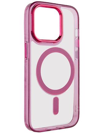 Чехол tpu iris with magsafe для apple iphone 13 pro max (6.7") бордовый 2