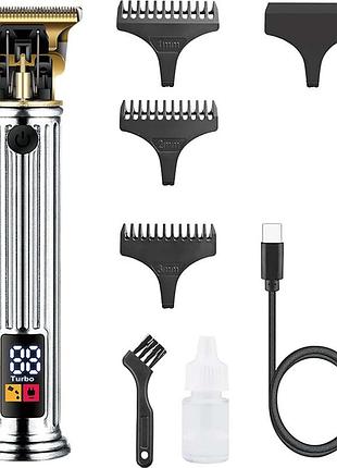 Аккумуляторная машинка для стрижки волос, usb, sk-16019, серебряный