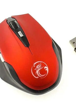 Бездротова мишка для комп'ютера з usb адаптером, e-1900, червоний