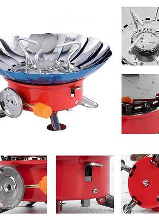 Складна газова плита 2800 w, до +500°с, kovar k-203 із захистом від вітру