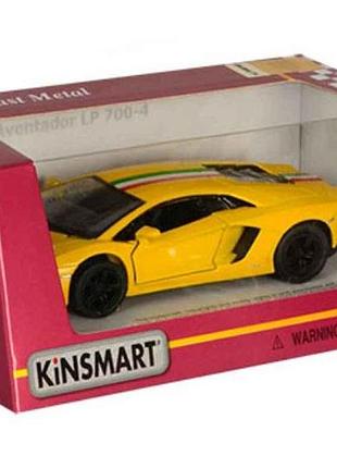 Машинка kt 5355 wf 12,5см желтый металл инерц-я 1:38 тм kinsmart
