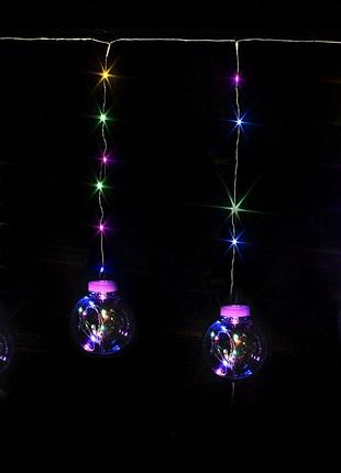 Гирлянда штора, от сети, 3х1,5м, 150led, разноцветная
