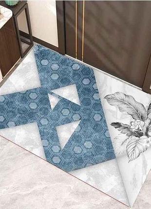 Килимок для ванної кімнати 50*80см прорезиненний дизайн №3 тм mallory home