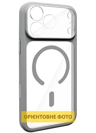 Чохол tpu getman moon clear with magsafe для apple iphone 12 (6.1") grey