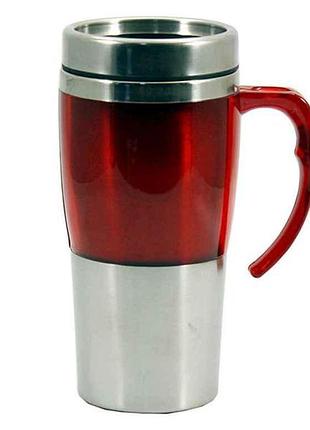 Термокружка с ручкой 0.380л red 16041-3 тм zauberg