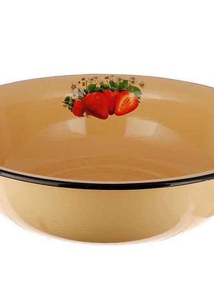 Таз эмалированный 18л/2 клубника кремовая (і3026/2) тм idilia