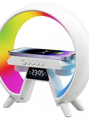 Лампа-нічник з bluetooth-колонкою с беспроводной зарядкой, підтримка qi, g-lite xm-x63