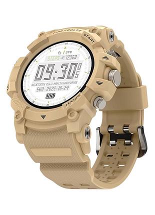 Смарт-часы fire-boltt expedition 1.39" gps, bluetooth-звонки, 100+ спортивных режимов, 360×360 amoled экран, контроль пульса бежевый