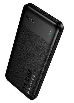 Power bank 10000mah j159 2a/2usb/22.5w/pd20w/led індикаор чорний тм hoco