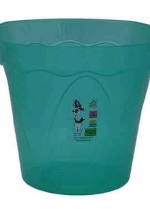 Кашпо со вставкой 2,8л магнолия с горшком 170мм синий тм еталон-с