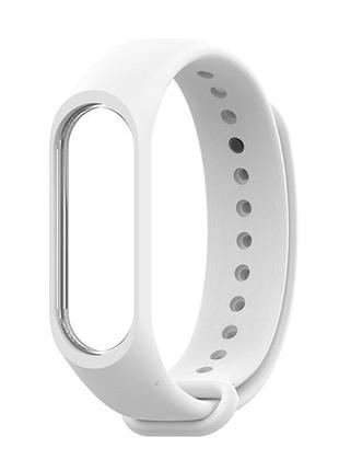 Силиконовый ремешок для xiaomi mi band 3/4 белый