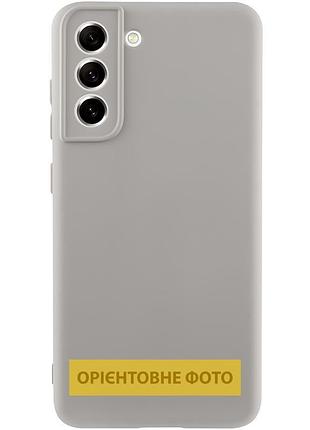 Чехол tpu getman liquid silk full camera для samsung galaxy s22 серый / lavender