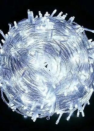 Гірлянда "нитка" 45м, 800led, від мережі, ma132, холодний білий