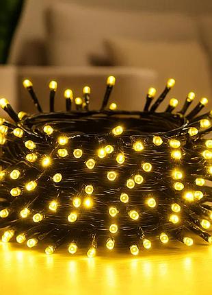 Уличная гирлянда нить, от сети, 20м, 200led, теплый белый