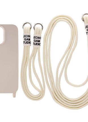 Чехол tpu two straps california для apple iphone 13 (6.1") бежевый / antique white
