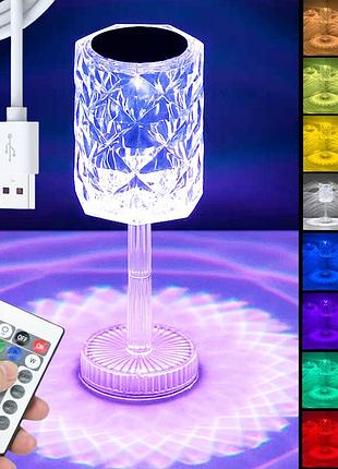 Настільна лампа нічник rgb + пульт від usb