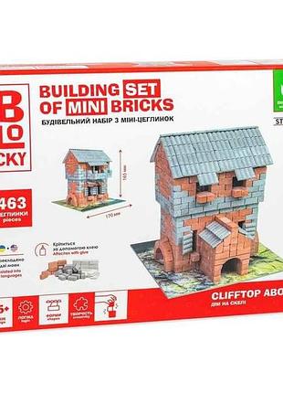 Будівельний набір для творчості з міні-цеглинок blocky дім на скелі 31017 тм strateg