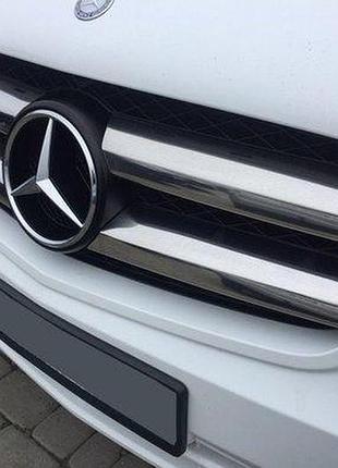 Накладка на решетку mercedes vito/ viano 639 (мерседес вито 639), нерж., 4 части