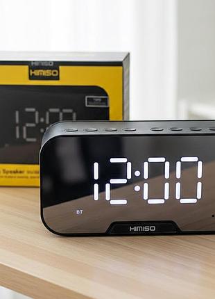 Bluetooth колонка-годинник з fm радіо будильником 3вт 1400mah, k10, чорний