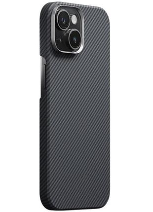 Чохол pc carbon protection slim with magsafe для apple iphone 15 (6.1") black