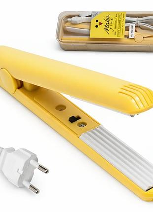 Плойка гофре для волос 20 вт, 20 мм, geemy gm-2990, желтый
