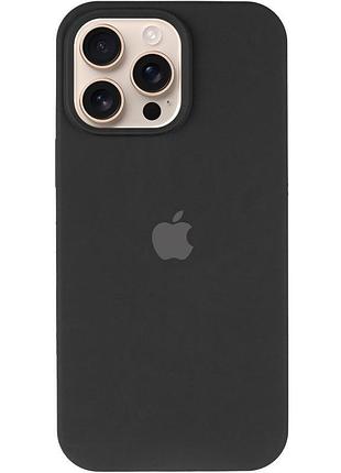Чехол silicone case full protective (aa) для apple iphone 16 pro (6.3") черный / black 2