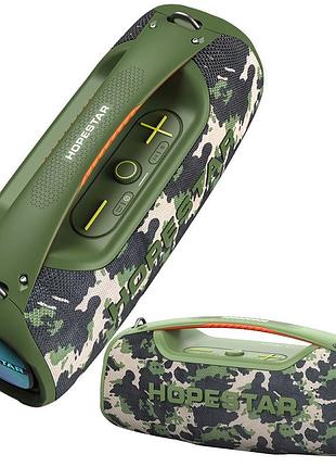 Портативная bluetooth колонка, от usb, 100 вт, hopestar a60, зеленый