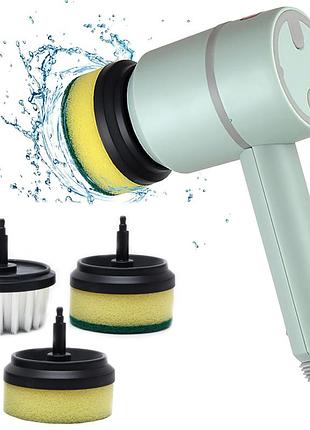 Аккумуляторная щетка для уборки от usb + 3 насадки, cleaner brush