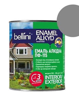 Эмаль алкидная пф-115 серый 2,8кг тм bellini