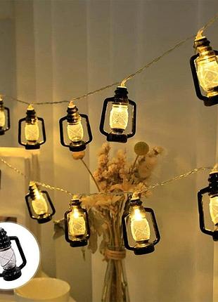 Світлодіодна вінтажна гірлянда теплий білий usb 4.5m 20led. lu998 (1ящ.= 100 шт)