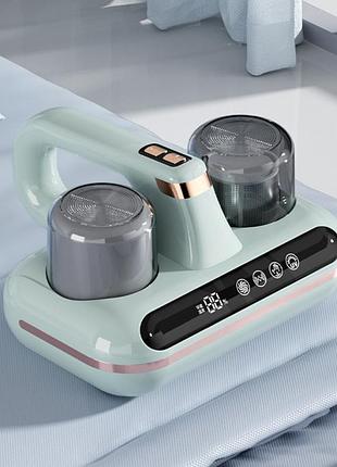 Пылесос аккумуляторный с уф-подсветкой 100 вт, usb, бирюзовый