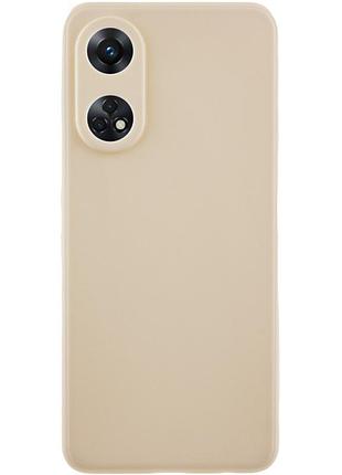 Силиконовый чехол candy full camera для oppo reno 8 t 4g бежевый / antique white