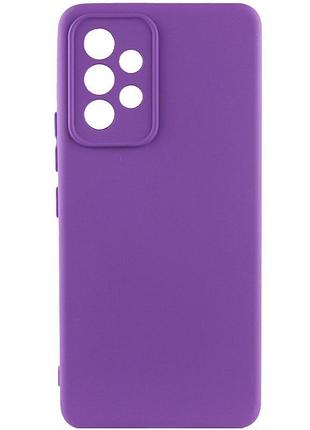 Чехол tpu getman liquid silk full camera для samsung galaxy a53 5g фиолетовый / purple