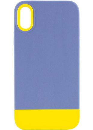 Чохол tpu+pc bichromatic для apple iphone xr (6.1") blue / yellow