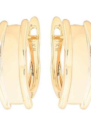 Сережки англійська застібка позолота 18k «декоративні» 273963 тм xuping