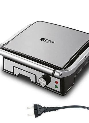 Электрический гриль контактный 3000вт, bbq bitek bt-2687