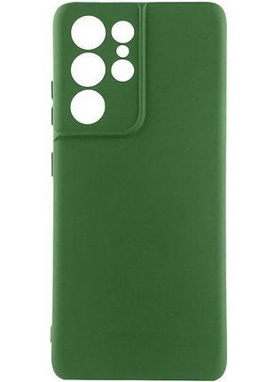 Чохол silicone cover ummi lakshmi full camera (aa) для samsung galaxy s22 ultra зелений / dark green