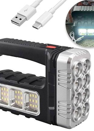 Ліхтарик usb ручний акумуляторний з функцією power bank, bl 7702a cob