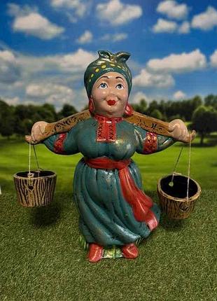 Садовая фигурка гипс 48*37см солоха с коромыслом тм kulbaka